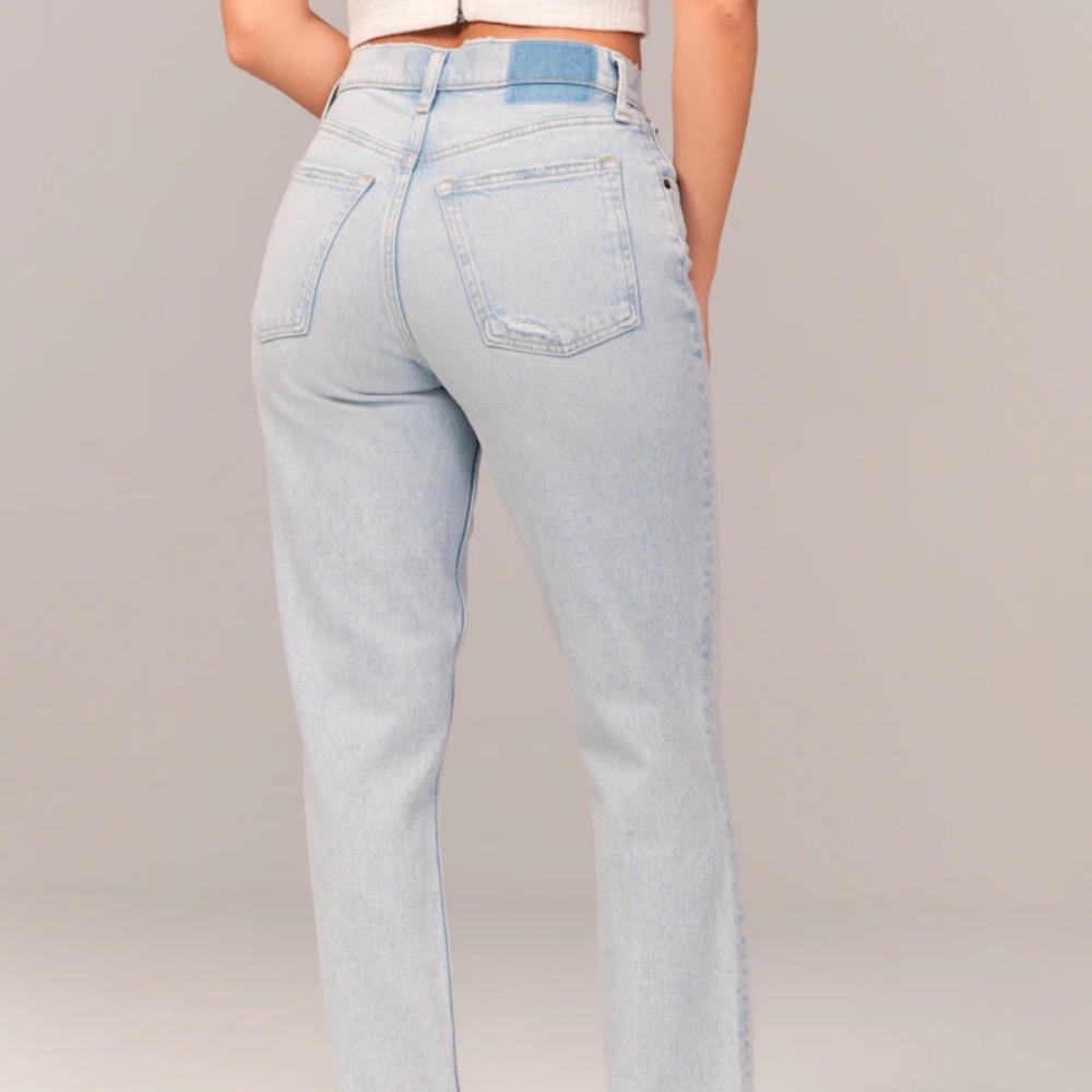 ABERCROMBIE & FITCH Curve love 90s straight jeans LONG